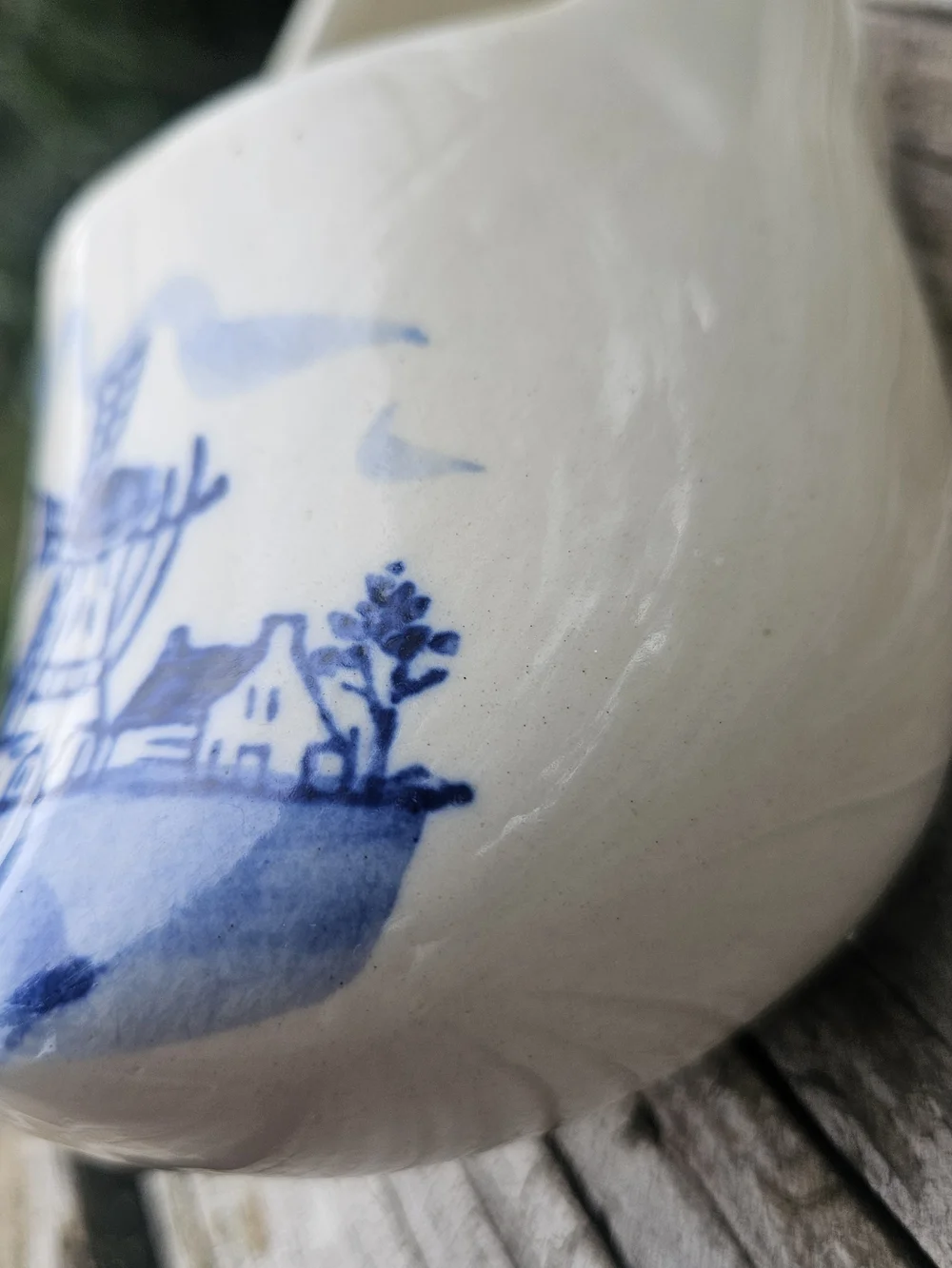 Vintage 1970's Porcelain Bloom-Rite Dutch Shoe planter